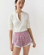 Load image into Gallery viewer, Track Short in Pink Wiltshire Bud Liberty Fabric