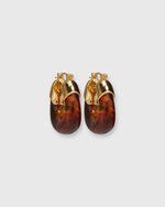 Load image into Gallery viewer, Mini Organic Hoop Earrings in Tortoise
