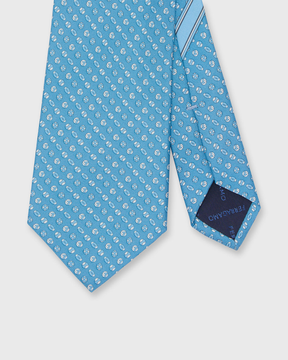Silk Print Tie in Blue Sport | Shop Sid Mashburn