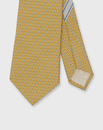 Load image into Gallery viewer, Silk Print Tie in Yellow Gancini Loop