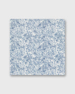 Load image into Gallery viewer, Cotton Pocket Square in White/Navy Wild Woodland Liberty Fabric