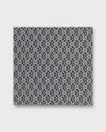 Load image into Gallery viewer, Cotton Print Pocket Square in Pacific/Pink/Aegean Macsen Liberty Fabric