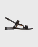 Load image into Gallery viewer, Cross Strap Sandal in Black Leather