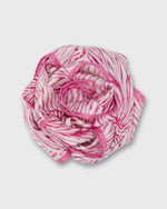 Load image into Gallery viewer, Medium Hand-Rolled Silk Scarf in Pink Stripe & Bow Liberty Fabric Silk Twill