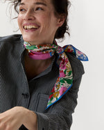 Load image into Gallery viewer, Medium Hand-Rolled Silk Scarf in Sixty Liberty Fabric Silk Twill