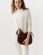 Load image into Gallery viewer, Brooke Hobo Bag in Brown Leather