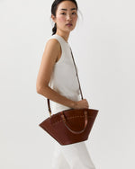 Load image into Gallery viewer, Sylvie Basket Tote in English Tan Leather