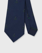 Load image into Gallery viewer, Silk Club Tie in Navy Christmas Tree