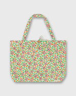 Load image into Gallery viewer, Reusable Tote Bag in White/Multi Floral Twill