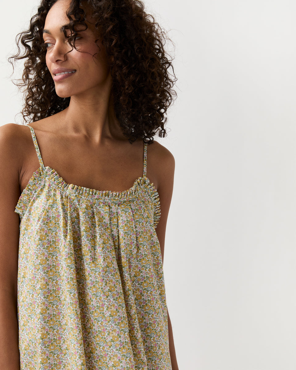 Lena Slip in Yellow/Multi Betsy Ann Liberty Fabric | Shop Ann Mashburn