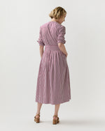 Load image into Gallery viewer, Felicity Shirtwaist Dress in Red/White Bengal Stripe Poplin