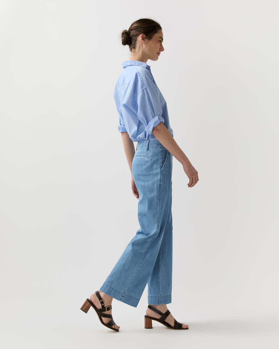 Frankie Cropped Pant in 7-Year Indigo Lightweight Denim | Ann