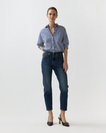 Load image into Gallery viewer, Weekender Shirt in Navy Gingham Cotolino