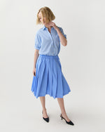 Load image into Gallery viewer, Pleated Midi Skirt in Sky Blue