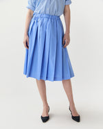 Load image into Gallery viewer, Pleated Midi Skirt in Sky Blue