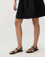 Load image into Gallery viewer, Strappy Studded Sandal in Black Leather