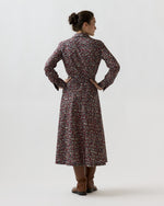 Load image into Gallery viewer, Avery Shirtwaist Dress in Navy/Red Petal & Daisy Liberty Fabric