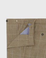Load image into Gallery viewer, Ghost Trouser in Chocolate/Oat/Sky Glen Plaid Brushed Hopsack