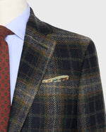 Load image into Gallery viewer, Virgil No. 2 Jacket in Navy/Grey/Orange Plaid Tweed