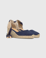Load image into Gallery viewer, Low Carina Espadrille in Navy Oxford Canvas