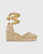 Load image into Gallery viewer, Low Carina Espadrille in Gold Canvas