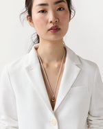 Load image into Gallery viewer, Oslo Cord Pendant Necklace in Cream/Gold