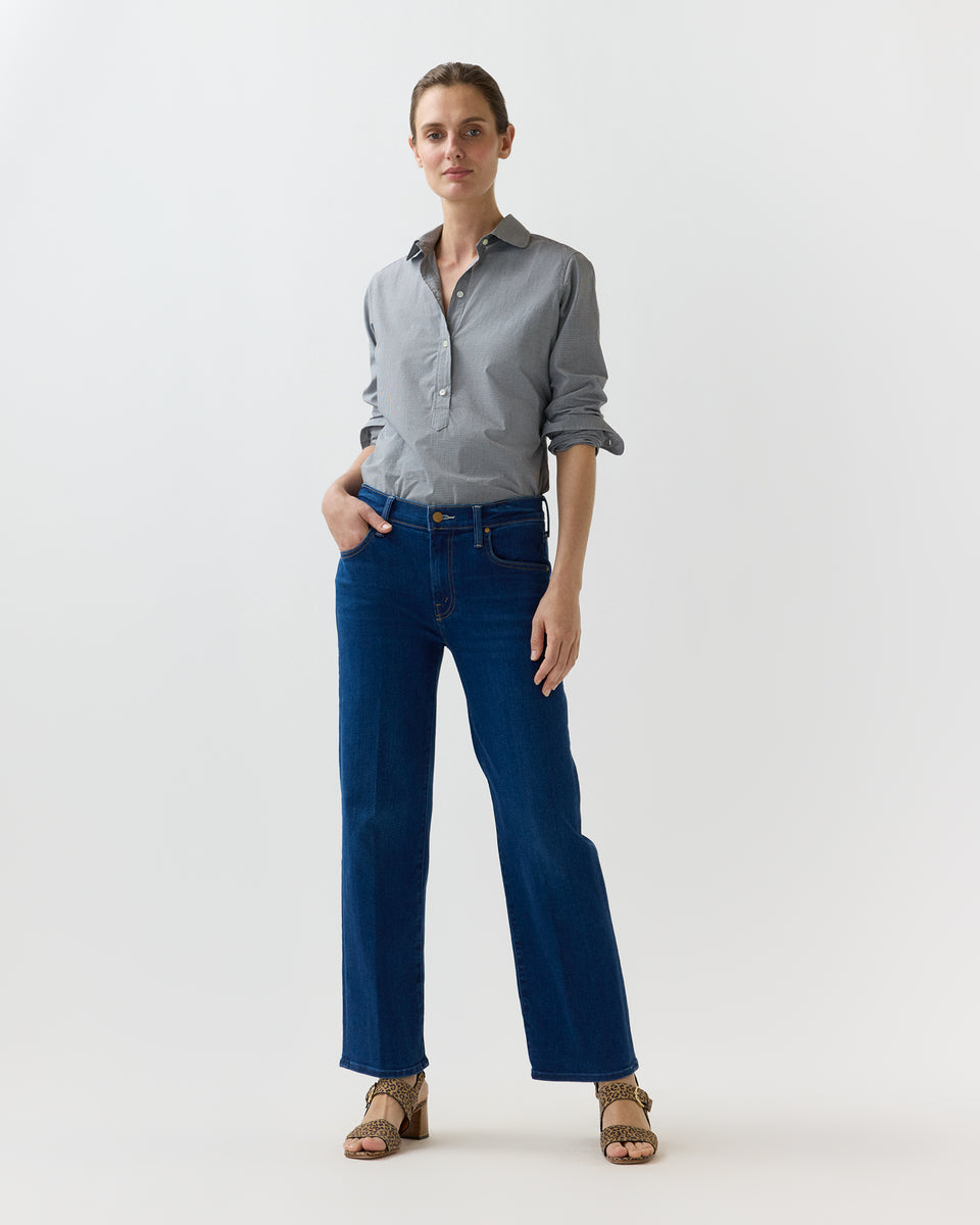 meg-mam Mid Rise Rambler Zip Flood in Pinkies Up - Mother Denim | Ann