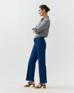 Load image into Gallery viewer, The Mid Rise Rambler Zip Flood Jean in Pinkies Up