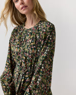Load image into Gallery viewer, Aba Maxi Dress in Olive/Rose The West Garden Liberty Fabric Silk