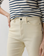 Load image into Gallery viewer, Kendall Flare 5-Pocket Jean in Ivory Stretch Corduroy