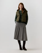 Load image into Gallery viewer, Jenny Cashball Hooded Vest in Olive Nylon