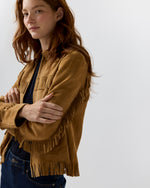 Load image into Gallery viewer, Lorena Jacket in Camel Suede