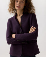 Load image into Gallery viewer, Tyrolean Jacket in Aubergine Extra Fine Merino Wool