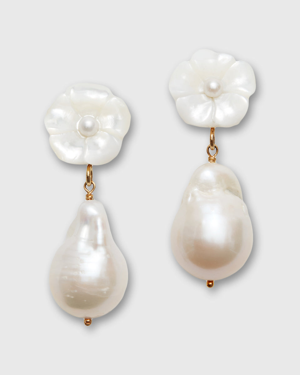 Pearl Drop Earrings in Mother Of Pearl - Of Rare Origin | Shop Ann