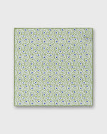Load image into Gallery viewer, Linen/Cotton Print Pocket Square in Spring/Chalk/Navy Floral