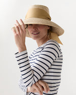 Load image into Gallery viewer, The Wildflower Hat in Tan Wide & Short Ribbon