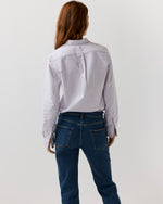Load image into Gallery viewer, Schoolgirl Shirt in Lavender/White Bengal Stripe Oxford