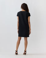 Load image into Gallery viewer, Oona Dress in Black Bi-Stretch Double Face