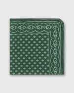 Load image into Gallery viewer, Printed Indian Bandana in Green/Bone