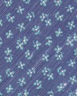 Load image into Gallery viewer, Silk/Linen Print Tie in Air Force/Aegean Flower