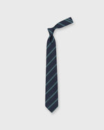 Load image into Gallery viewer, Silk Woven Tie in Navy/Lovat/Sky Stripe