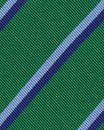 Load image into Gallery viewer, Silk/Cotton Mogador Tie in Green/Sky/Blue Stripe