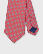Load image into Gallery viewer, Silk Print Tie in Papaya/Sky Floral Foulard