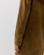Load image into Gallery viewer, Mackey Dress in Khaki Goat Suede