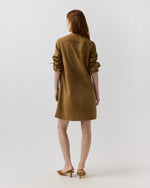 Load image into Gallery viewer, Mackey Dress in Khaki Goat Suede