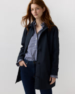 Load image into Gallery viewer, Short Balmacaan Coat in Navy Nylon