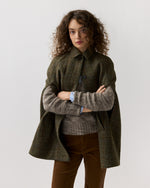Load image into Gallery viewer, Bennet Tailored Cape in Lovat/Terracotta/Multi Plaid Harris Tweed
