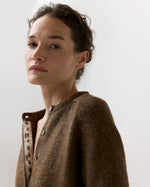 Load image into Gallery viewer, Romy Cardigan in Heather Chestnut Rustic Wool