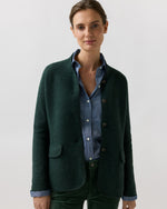 Load image into Gallery viewer, Tyrolean Jacket in Heather Pine Extrafine Merino Wool