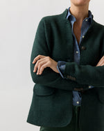 Load image into Gallery viewer, Tyrolean Jacket in Heather Pine Extrafine Merino Wool